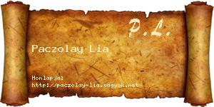 Paczolay Lia névjegykártya